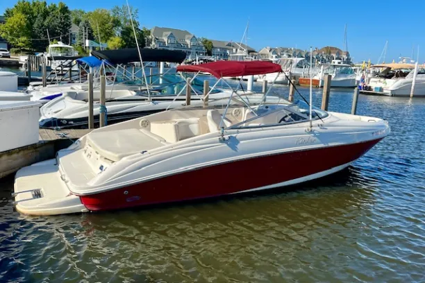 a small boat in a body of water